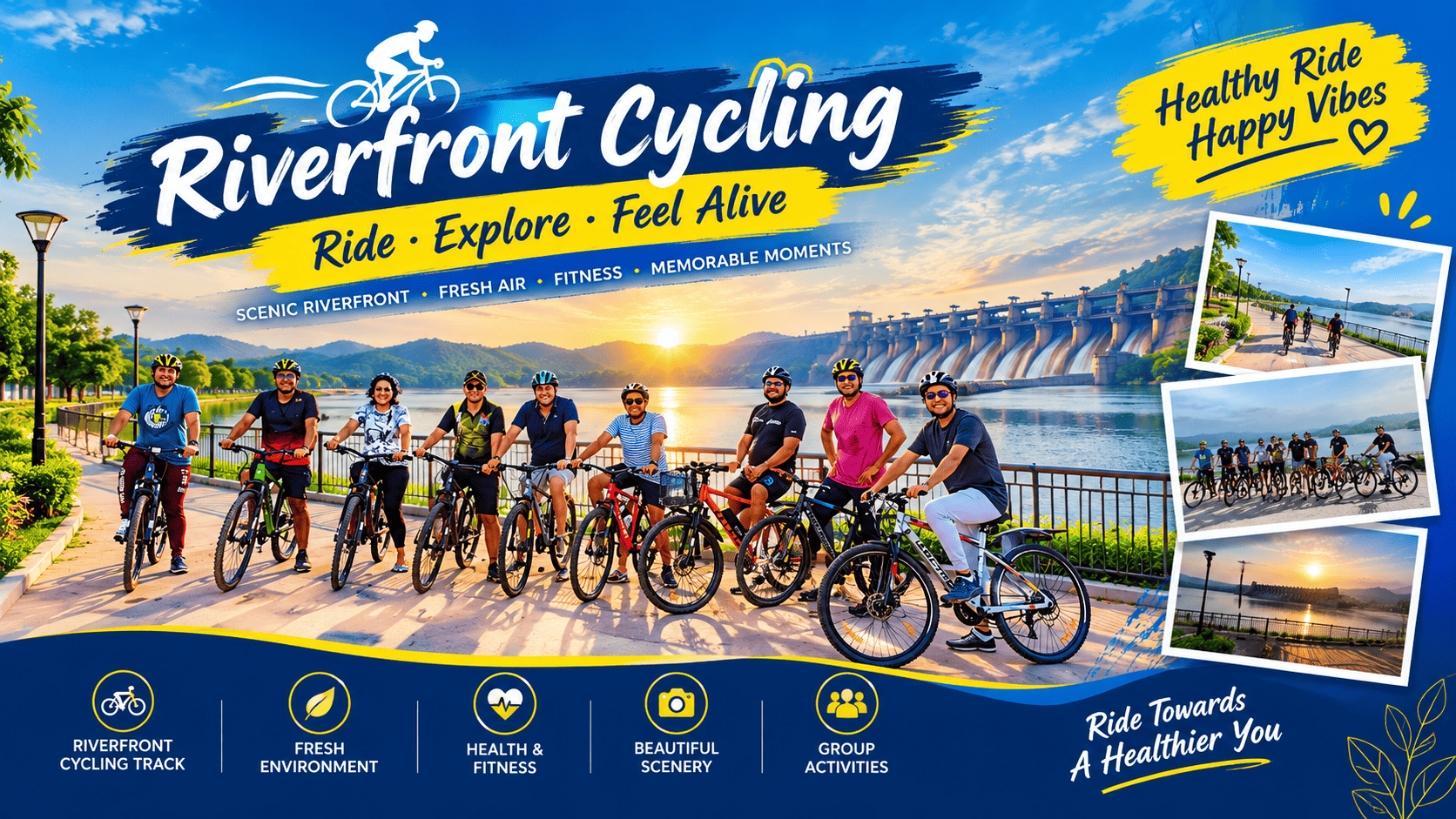 Statue Of Unity Riverfront Cycling